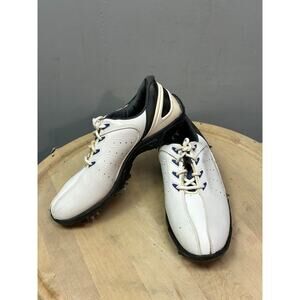 Footjoy Golf Shoes Youth Boy 5 White Gray‎ 45036 Spikes lace up